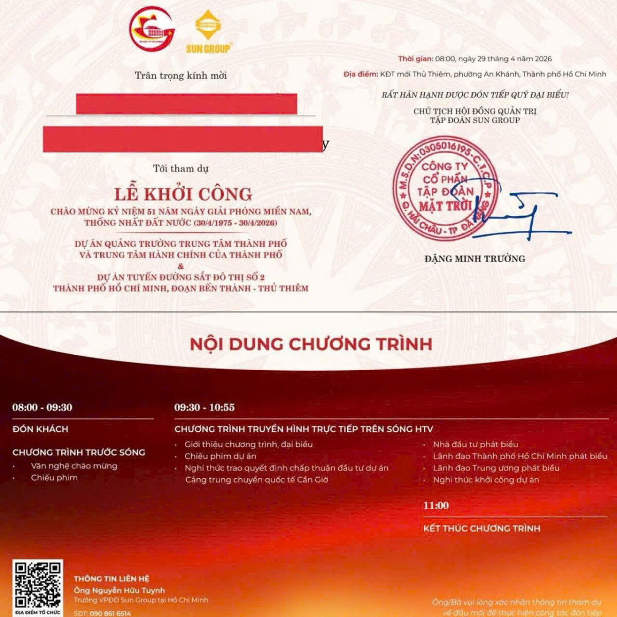 Sun Group động thổ dự án Trung Tâm Hành Chính Thủ Thiêm 