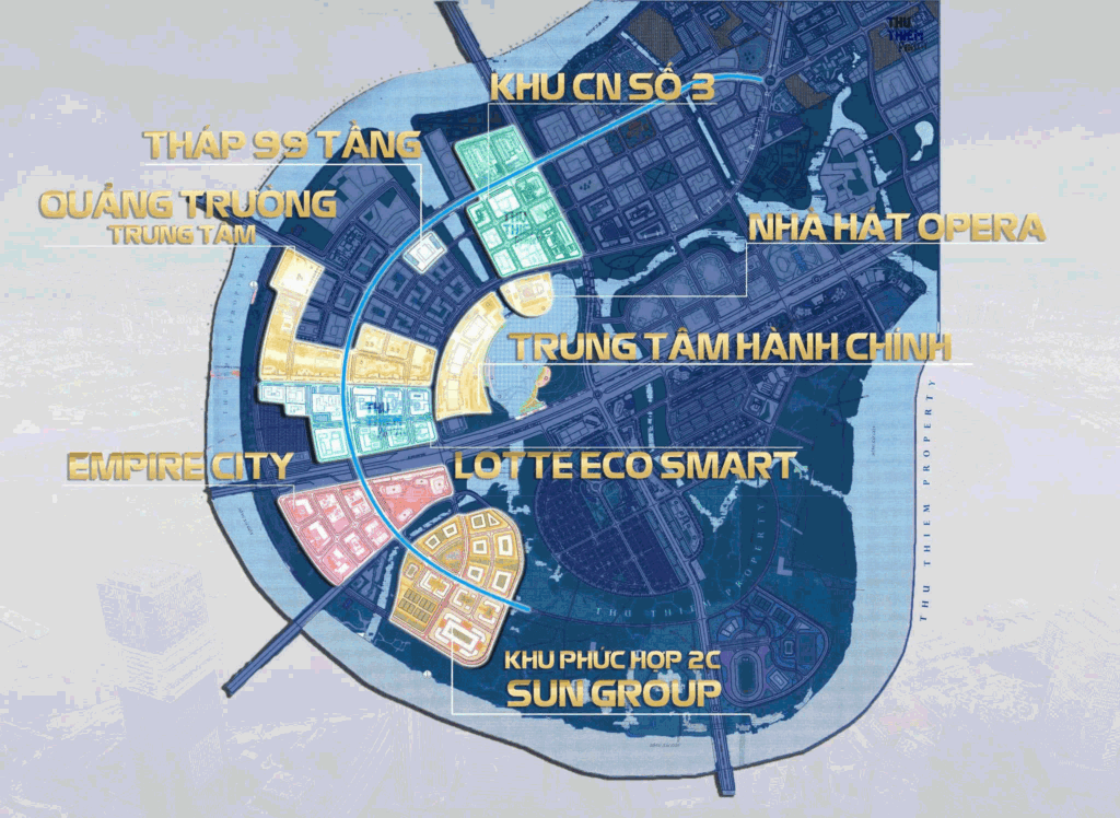 Vị trí Sun Group Thủ Thiêm
