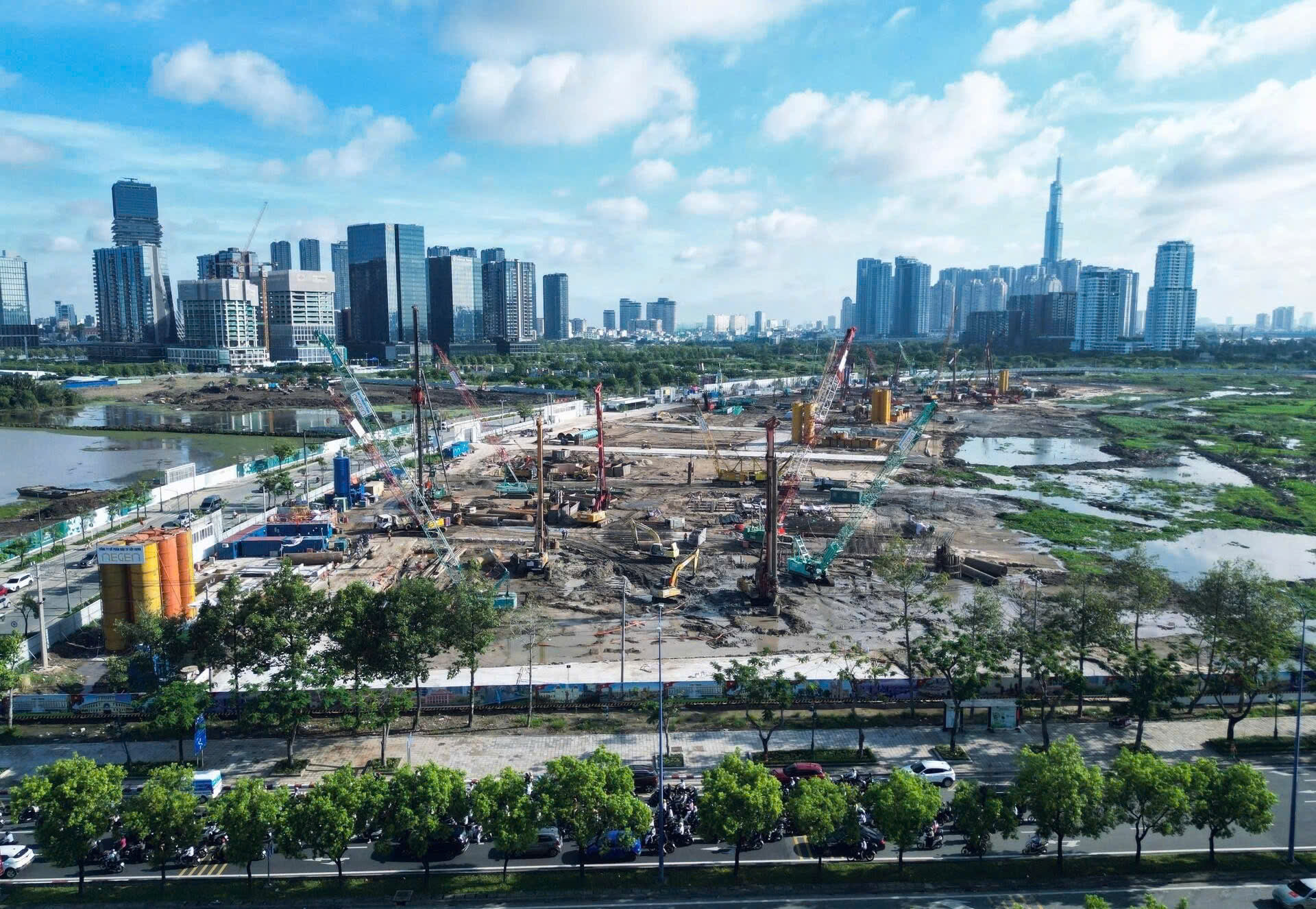 tiến độ thi công Trung Tâm Hành Chính Khu Đô Thị Thủ Thiêm